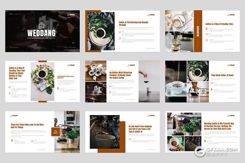 39页咖啡店产品展示企业产品介绍图片展示PPT模版 - 顶尖PPT
