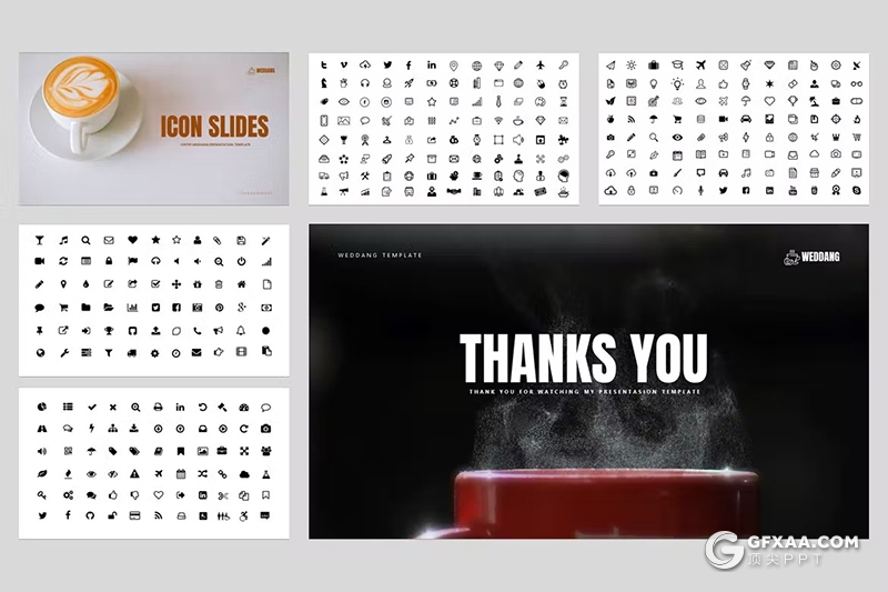 39页咖啡店产品展示企业产品介绍图片展示PPT模版 - 顶尖PPT