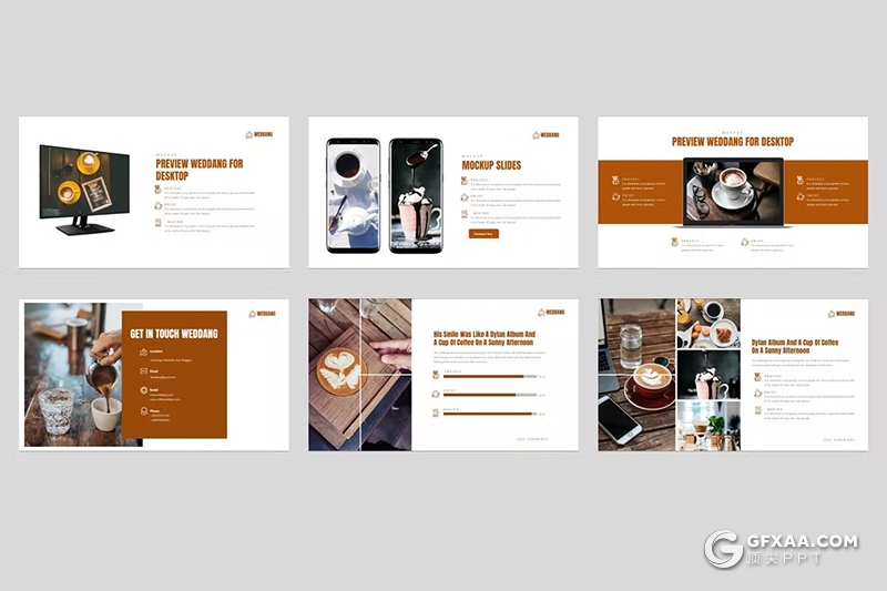 39页咖啡店产品展示企业产品介绍图片展示PPT模版 - 顶尖PPT