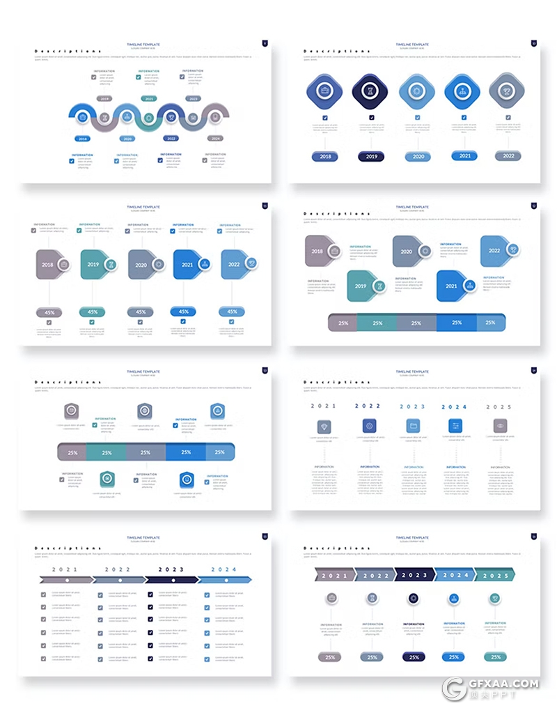 35页20种不同颜色主题商务逻辑图形图标PPT模版 - 顶尖PPT