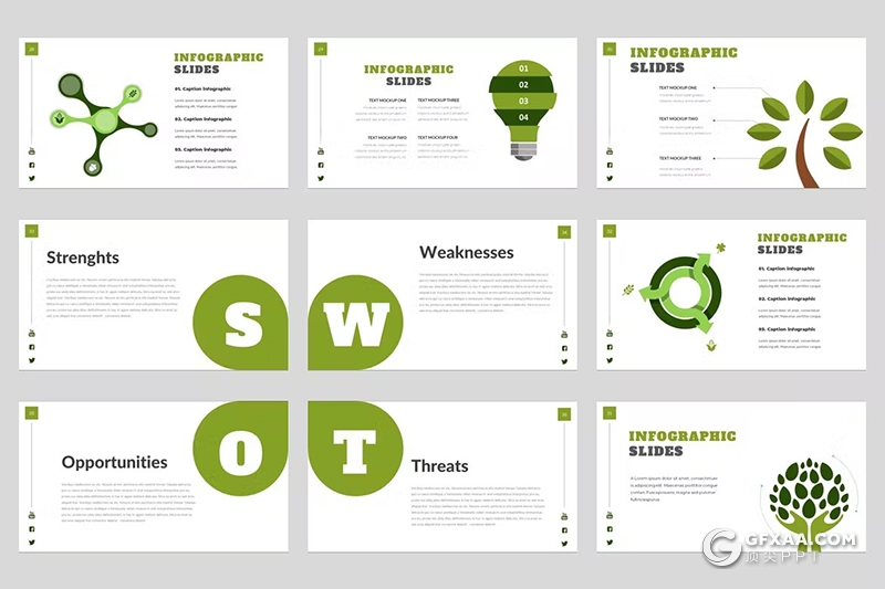 53页绿色大气水果摄影图片展示通用PPT模板 - 顶尖PPT