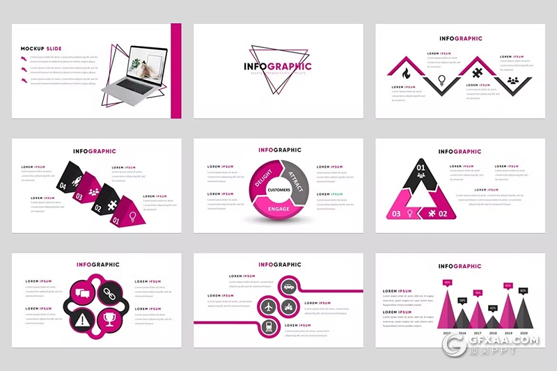 54页紫色运动品牌展示摄影通用PPT模板 - 顶尖PPT