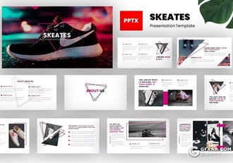 54页紫色运动品牌展示摄影通用PPT模板 - 顶尖PPT