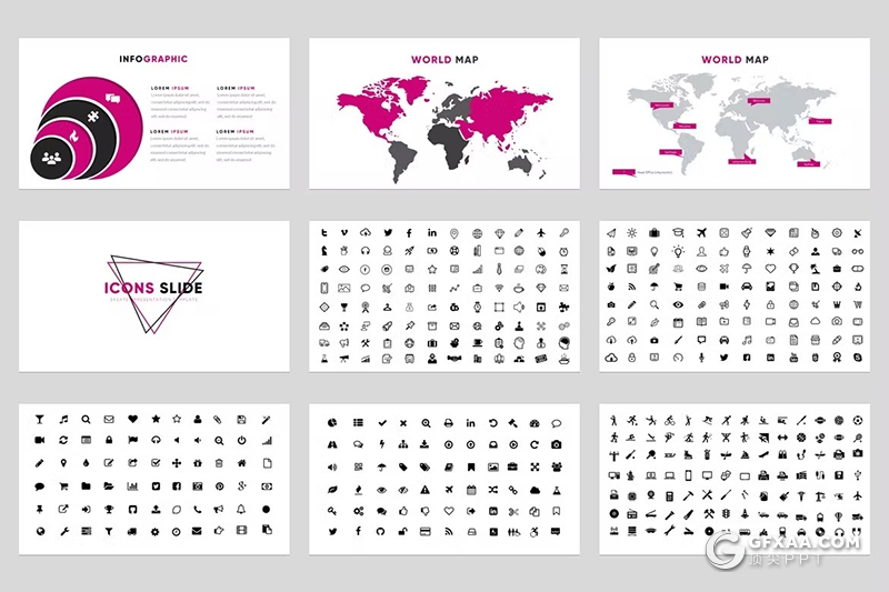 54页紫色运动品牌展示摄影通用PPT模板 - 顶尖PPT