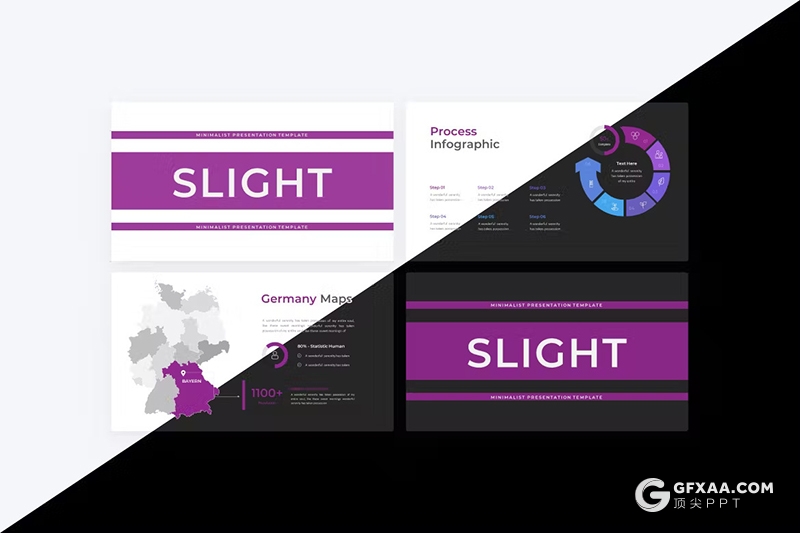 35页紫色商业汇报年终工作总结欧美通用PPT模板 - 顶尖PPT