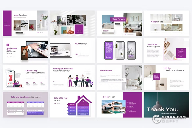 35页紫色商业汇报年终工作总结欧美通用PPT模板 - 顶尖PPT