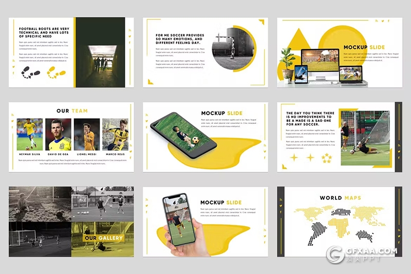 30页橙色足球比赛球队介绍体育运动项目介绍展示PPT模板 - 顶尖PPT