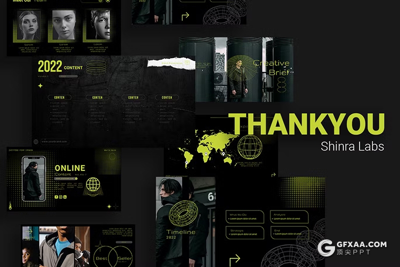 25页时尚人物摄影杂志风格模特摄影展示服装展示时尚PPT模板 - 顶尖PPT