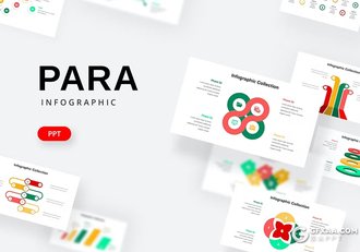 30页多色彩信息图形图表PPT模板 - 顶尖PPT