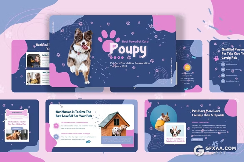 45页宠物护理宠物介绍数据分析调研总结报告PPT模板 - 顶尖PPT