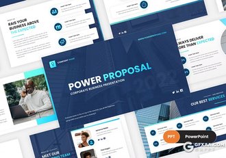 35页蓝色团队介绍商业风格项目合作通用PPT模板 - 顶尖PPT