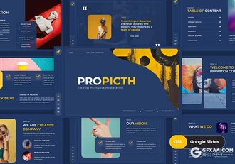 27页蓝橙色摄影图片展示团队介绍PPT模板 - 顶尖PPT