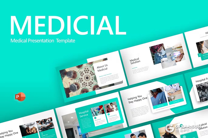 35页绿色医疗研究分析医疗行业工作汇报总结PPT模板 - 顶尖PPT