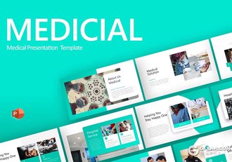 35页绿色医疗研究分析医疗行业工作汇报总结PPT模板 - 顶尖PPT