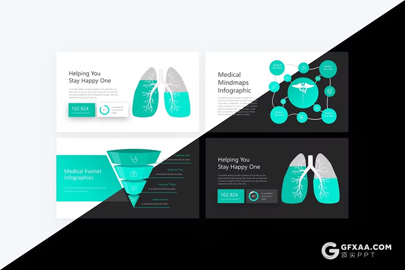 35页绿色医疗研究分析医疗行业工作汇报总结PPT模板 - 顶尖PPT