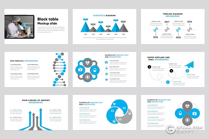 54页医疗行业研究数据分析PPT模板 - 顶尖PPT