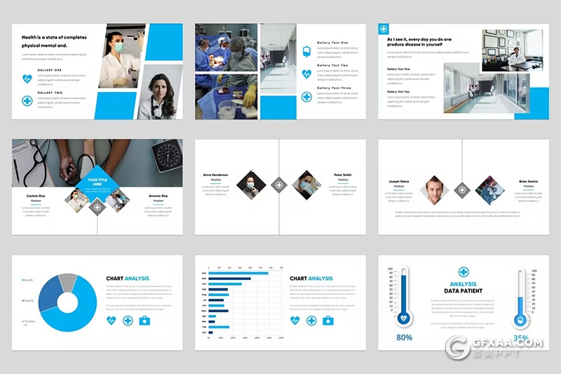 54页医疗行业研究数据分析PPT模板 - 顶尖PPT