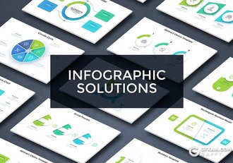 41页蓝绿色简单信息图形图表PPT模板 - 顶尖PPT