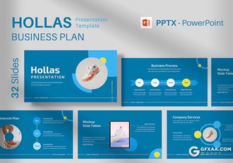 32页蓝色品牌服装鞋子产品展示企业产品展示通用PPT模板 - 顶尖PPT