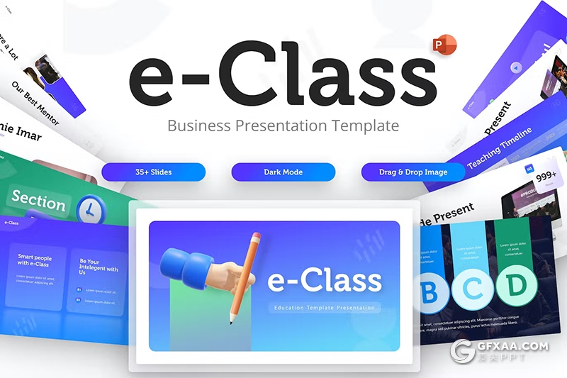 35页蓝色创意商业商务计划团队介绍国外PPT模板 - 顶尖PPT