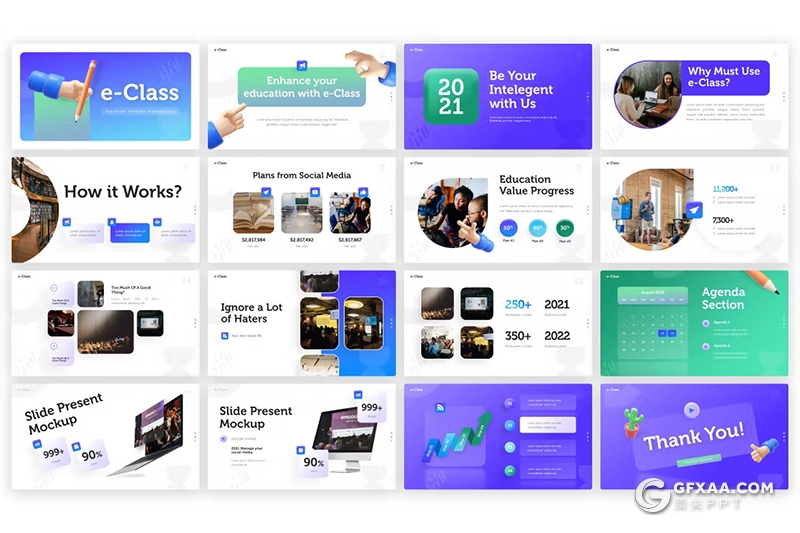 35页蓝色创意商业商务计划团队介绍国外PPT模板 - 顶尖PPT