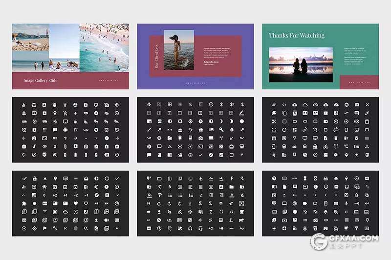 42页旅游图片展示摄影图片展示国外PPT模板 - 顶尖PPT