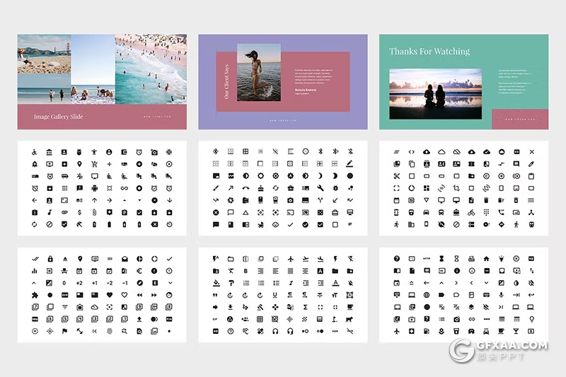 42页旅游图片展示摄影图片展示国外PPT模板 - 顶尖PPT