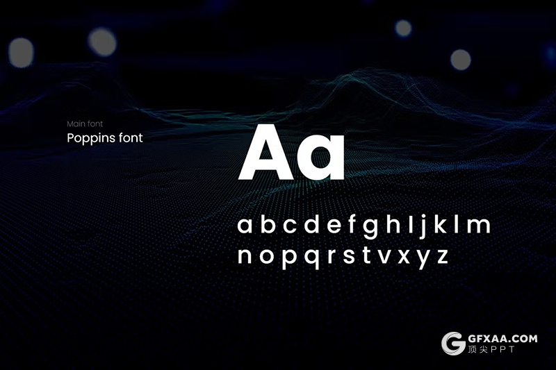 50页蓝色信息科技图形图标通用PPT模板 - 顶尖PPT