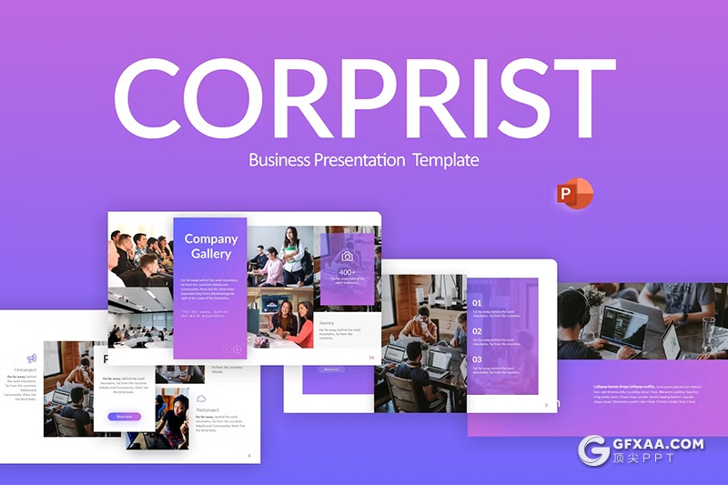 35页紫色渐变色团队介绍商务计划国外研究汇报国外PPT模板 - 顶尖PPT