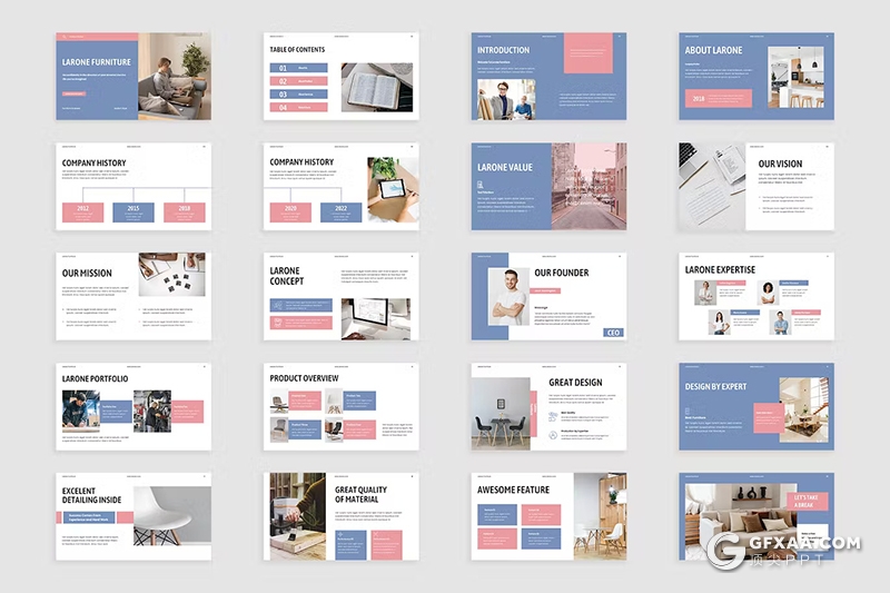 31页创意家居产品展示研发团队介绍国外PPT模板 - 顶尖PPT