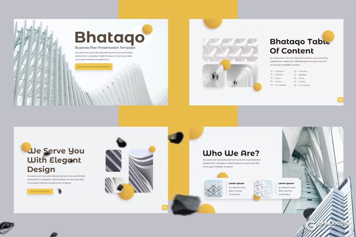 32页橙色简约大气商业计划书企业简介通用国外PPT模板 - 顶尖PPT