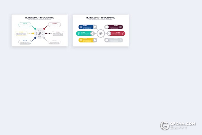 多色彩圆形业务展示商务图形图标PPT模板 - 顶尖PPT