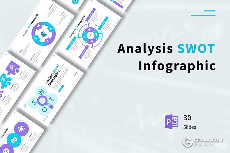 30页扁平化商务逻辑业务框架信息图形图标PPT模板 - 顶尖PPT