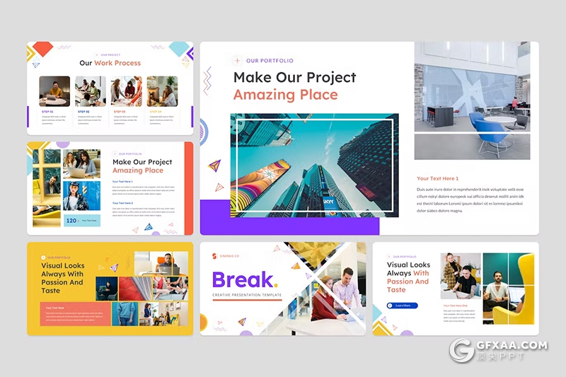 32页创意时尚团队展示商业计划国外精美PPT模板 - 顶尖PPT