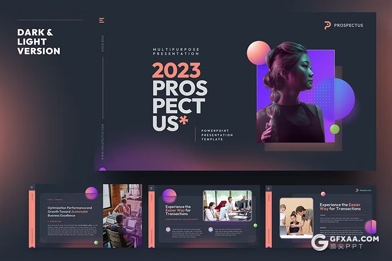 62页4款精美时尚渐变色商业计划书团队介绍年计划总结通用国外PPT模板 - 顶尖PPT