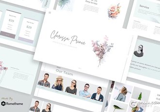 31页大气简约清新淡雅企业团队介绍国外PPT模板 - 顶尖PPT