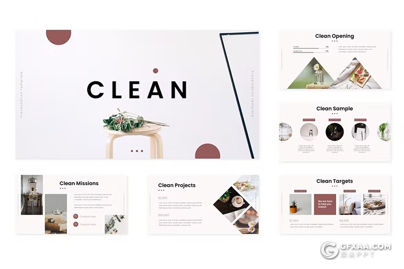 30页淡雅风摄影展示数据分析国外keynote模板 - 顶尖PPT