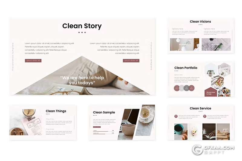 30页淡雅风摄影展示数据分析国外keynote模板 - 顶尖PPT