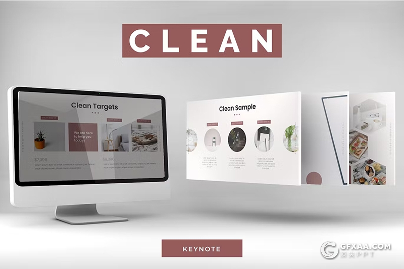 30页淡雅风摄影展示数据分析国外keynote模板 - 顶尖PPT