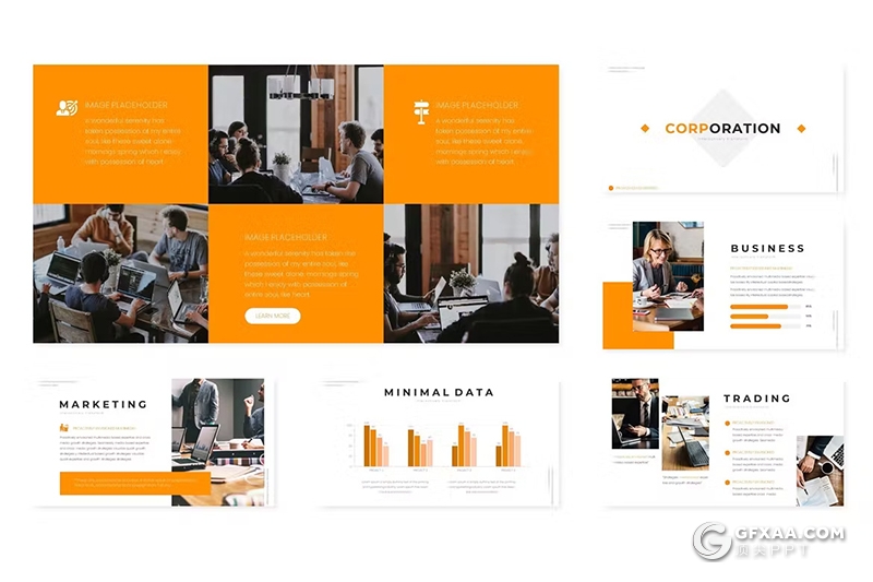 30页团队介绍商务计划国外研究汇报国外keynote模板5种配色 - 顶尖PPT