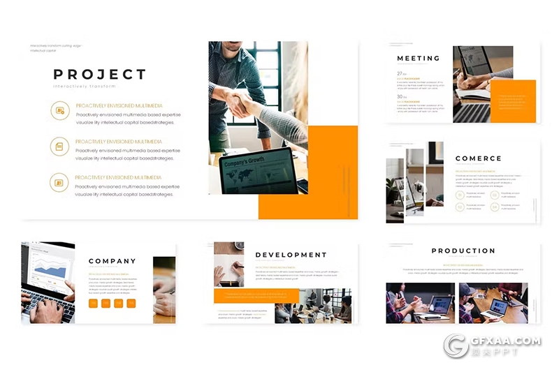 30页团队介绍商务计划国外研究汇报国外keynote模板5种配色 - 顶尖PPT