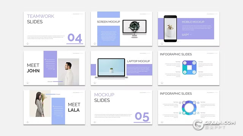 30页团队介绍商务计划国外研究汇报国外PPT模板5种配色 - 顶尖PPT