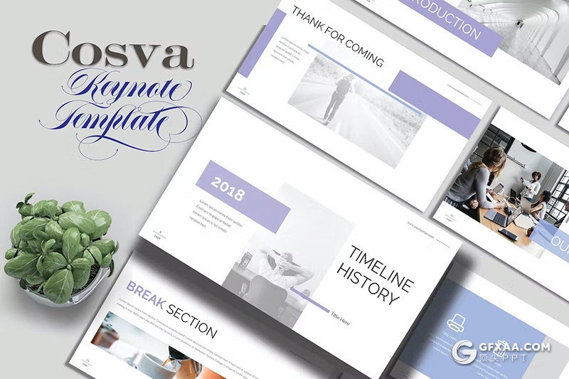 30页团队介绍商务计划国外研究汇报国外keynote模板5种配色 - 顶尖PPT