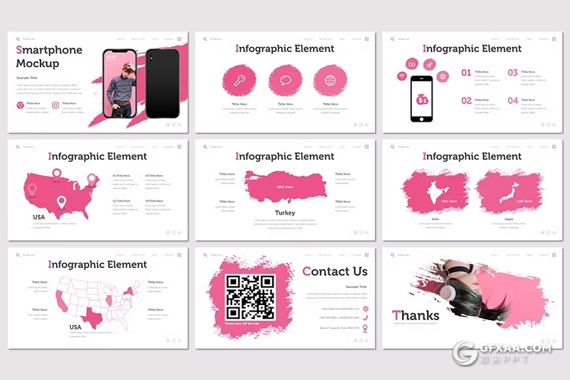 30页泼墨水彩风产品介绍摄影展示keynote模板 - 顶尖PPT