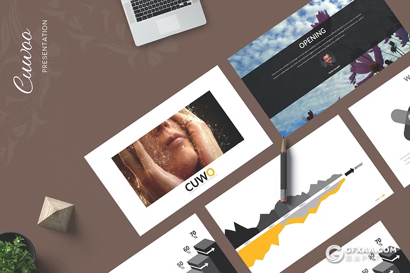 个人团队介绍商务分析左手数据分析keynote模板 - 顶尖PPT