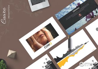 个人团队介绍商务分析左手数据分析keynote模板 - 顶尖PPT