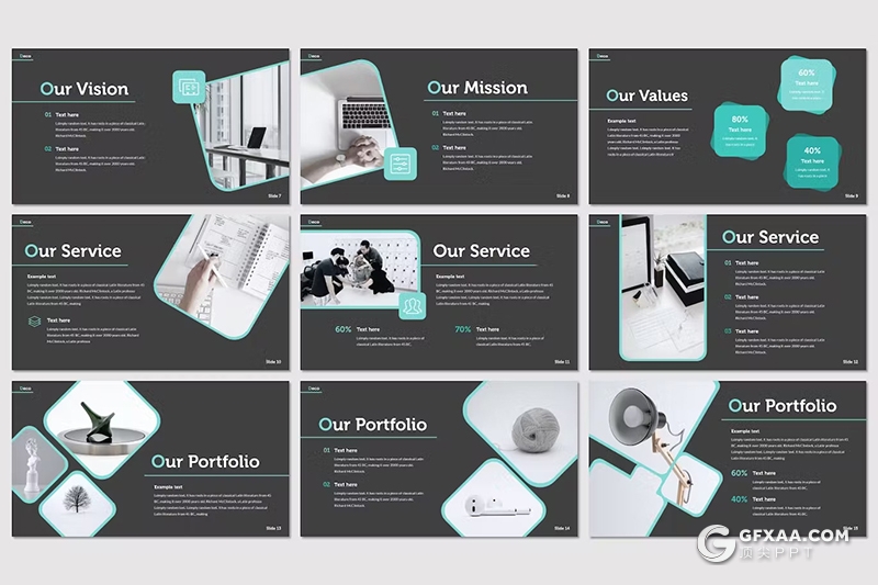 30页创意时尚团队介绍商务计划数据研究分析通用国外PPT模板 - 顶尖PPT