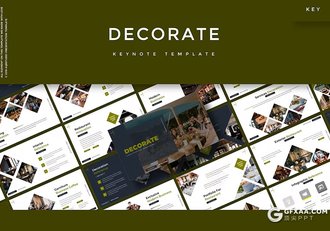 30页时尚大气摄影展示室内装修设计方案团队介绍国外keynote模板5种不同配色 - 顶尖PPT