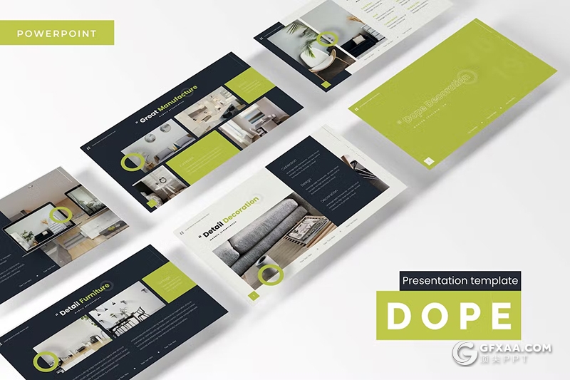 30页创意时尚家居产品展示研发数据展示国外PPT模板5种不同配色 - 顶尖PPT