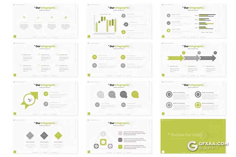 30页创意时尚家居产品展示研发数据展示国外PPT模板5种不同配色 - 顶尖PPT